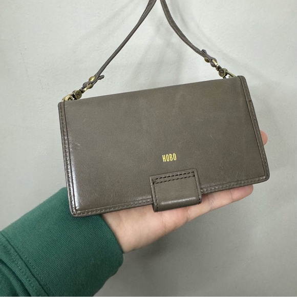 NWT Hobo International Apollo Leather Crossbody Mini Bag Phone Case Shadow - Picture 6 of 9